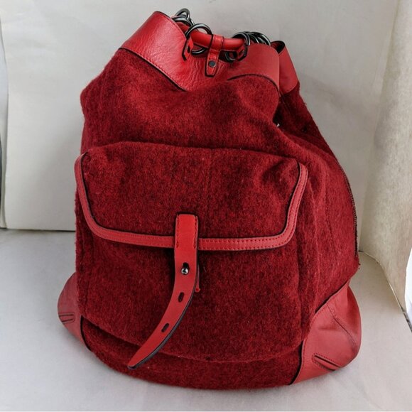 Rag & Bone Grayson Backpack Wool Red Leather main image 10